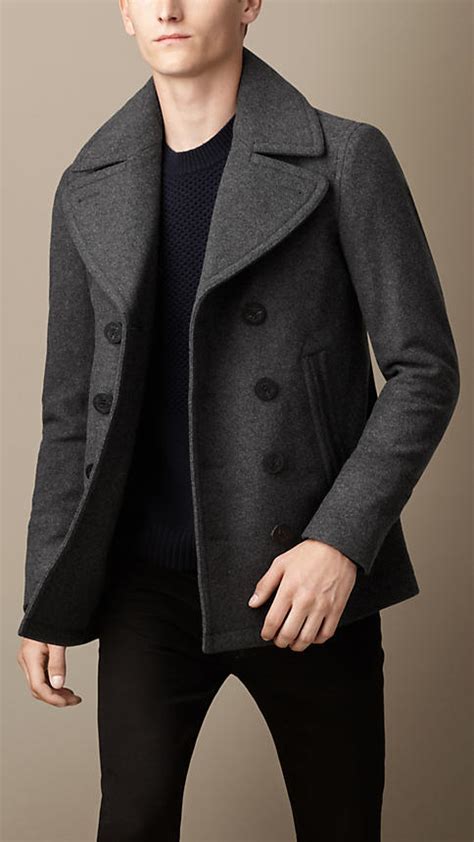 burberry peacoat women|burberry men's overcoat sale.